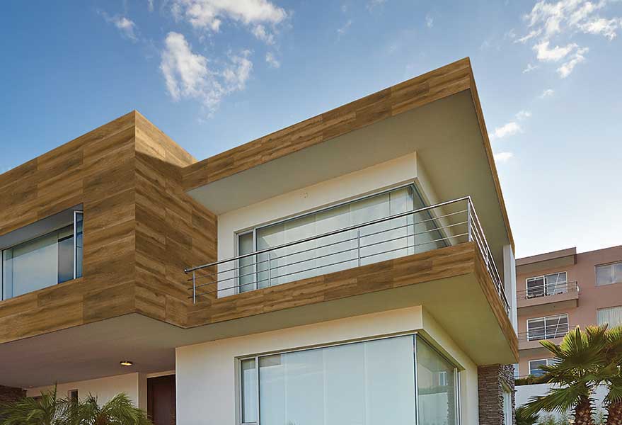 Modern Front Elevation Front Wall Tiles Design In Indian House 