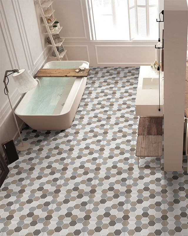 White Bathroom Floor Tiles Texture