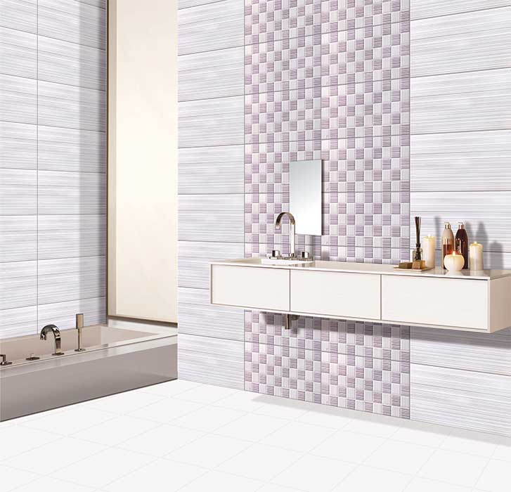 Bathroom Tiles Kajaria viking lilac highlighter, 30x60 cm, wall tiles, glossy, digital Bathroom Tiles Kajaria viking lilac highlighter, 30x60 cm, wall tiles, glossy, digital
