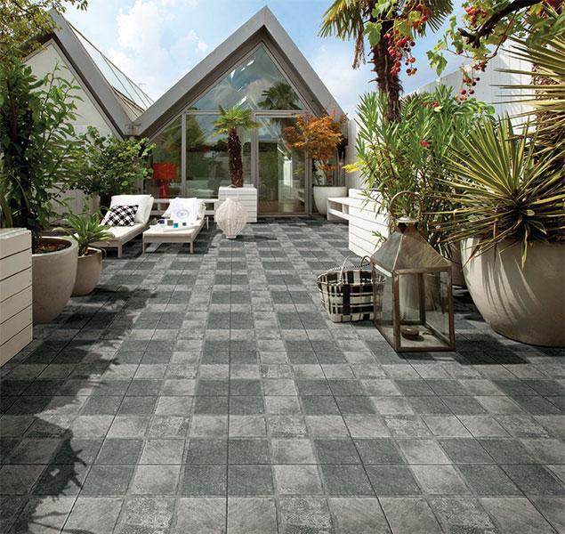 Exterior sales floor tiles