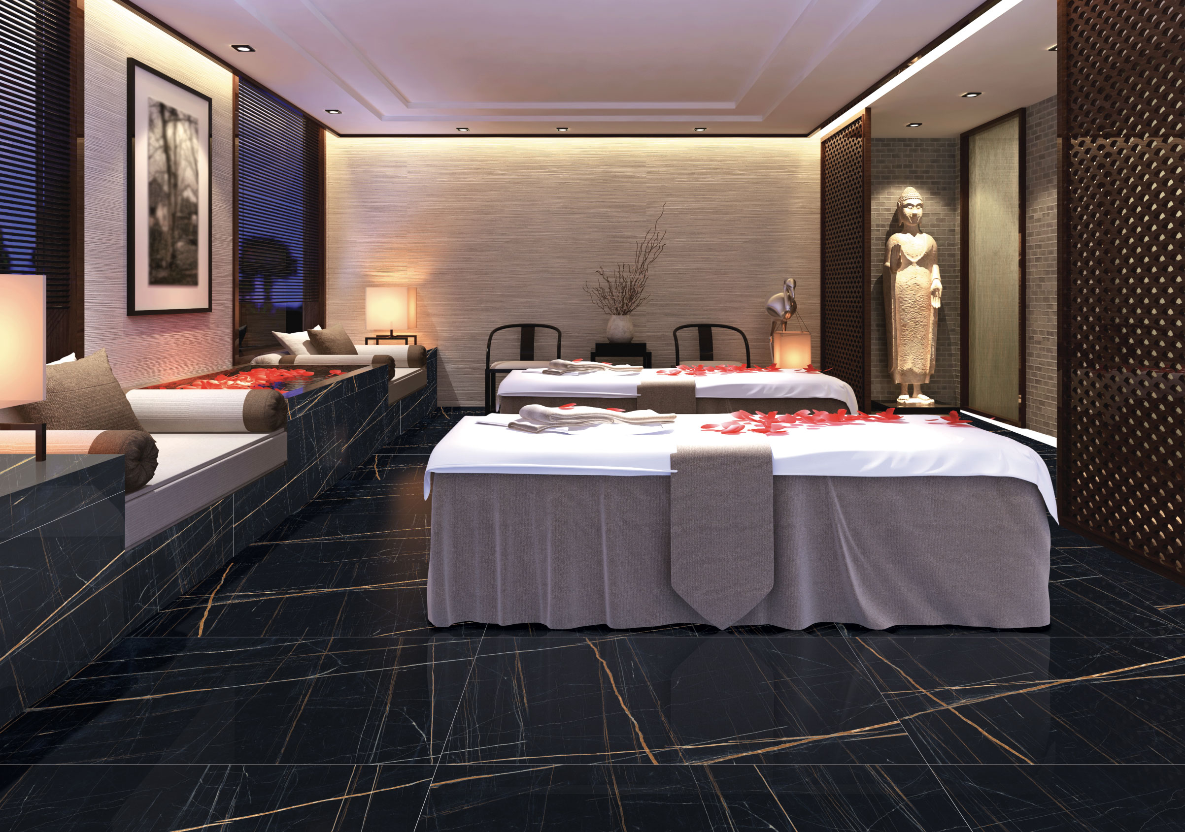 Black Marble Texture Tiles