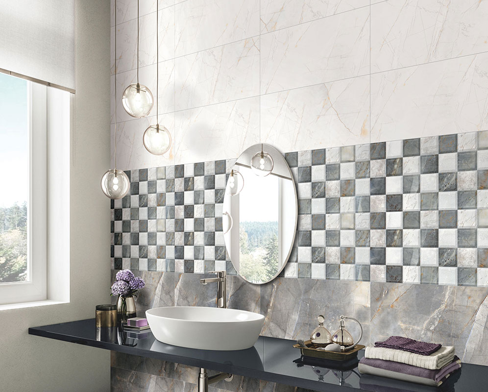Grey Tiled Bathroom