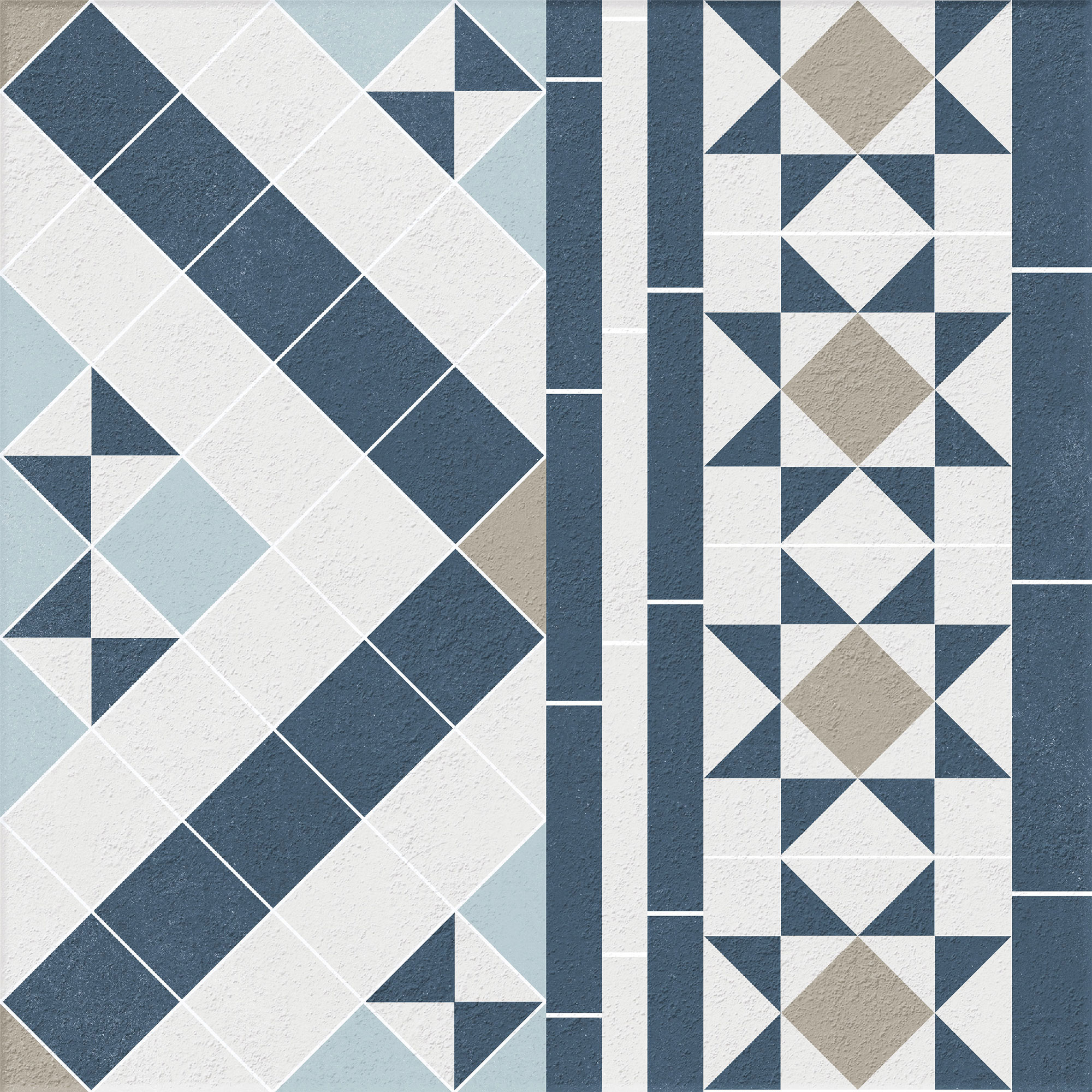 Romboid Blue Border