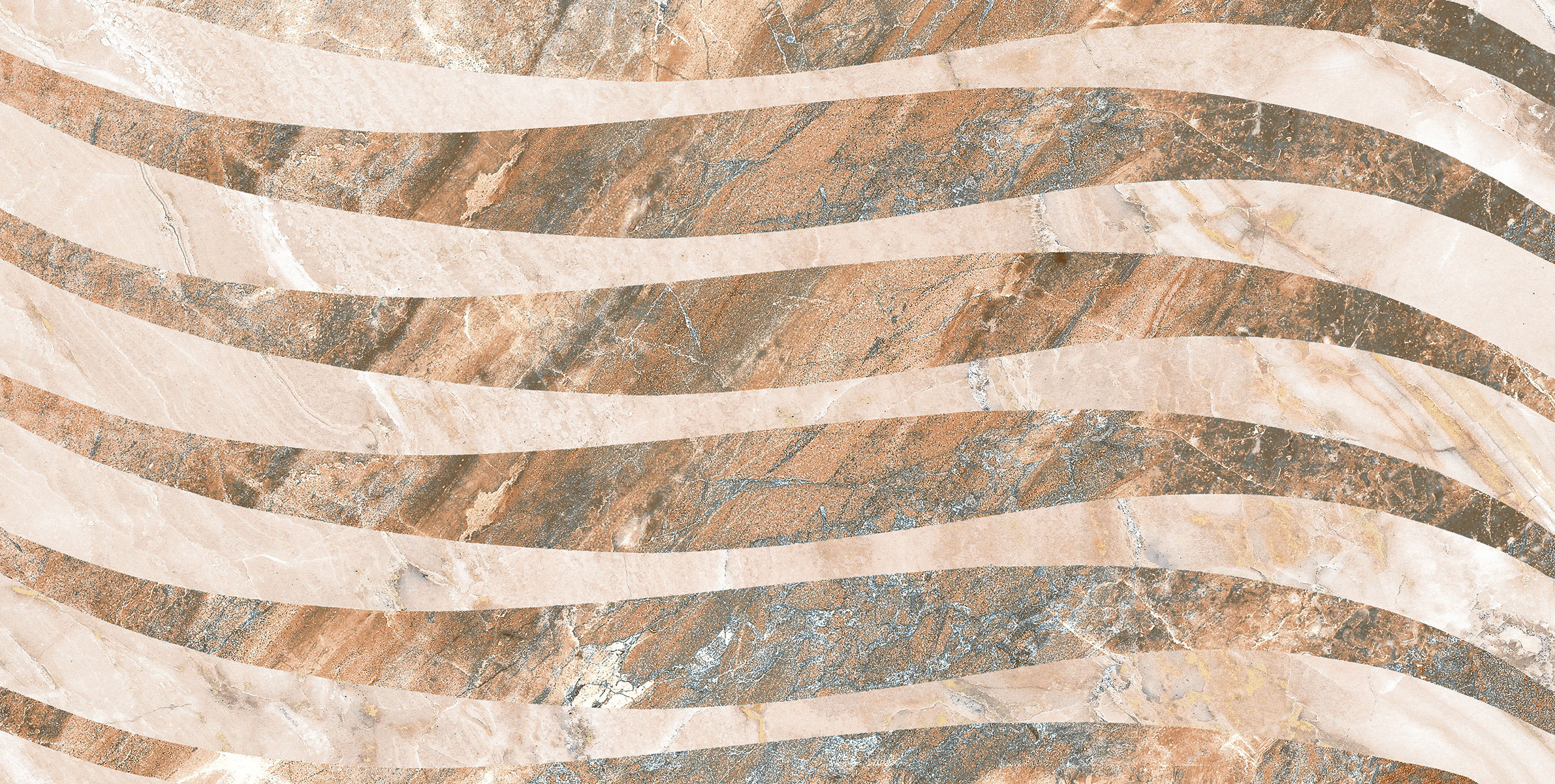 Perlato Waves Marfil / Copper