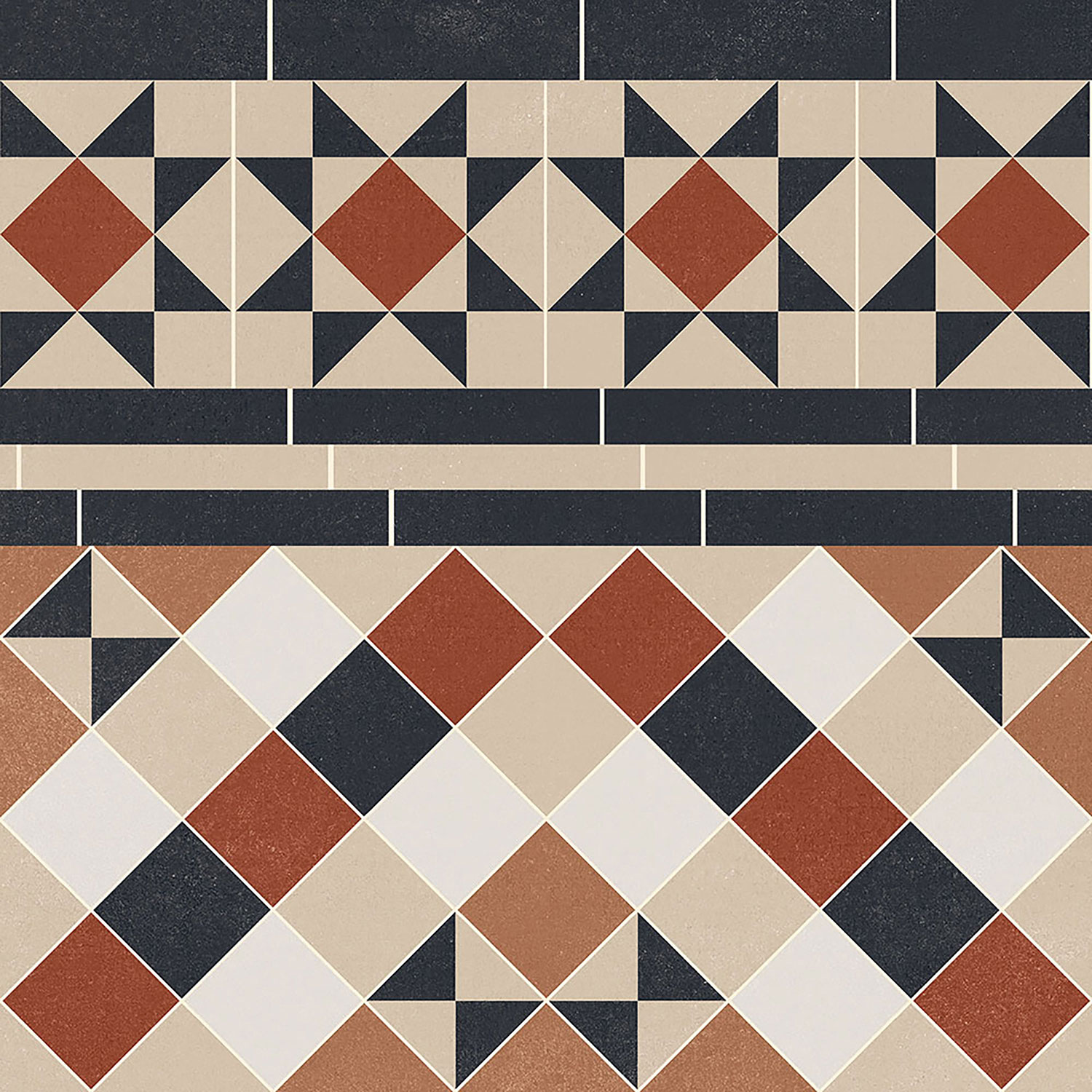 Romboid Terracotta Border